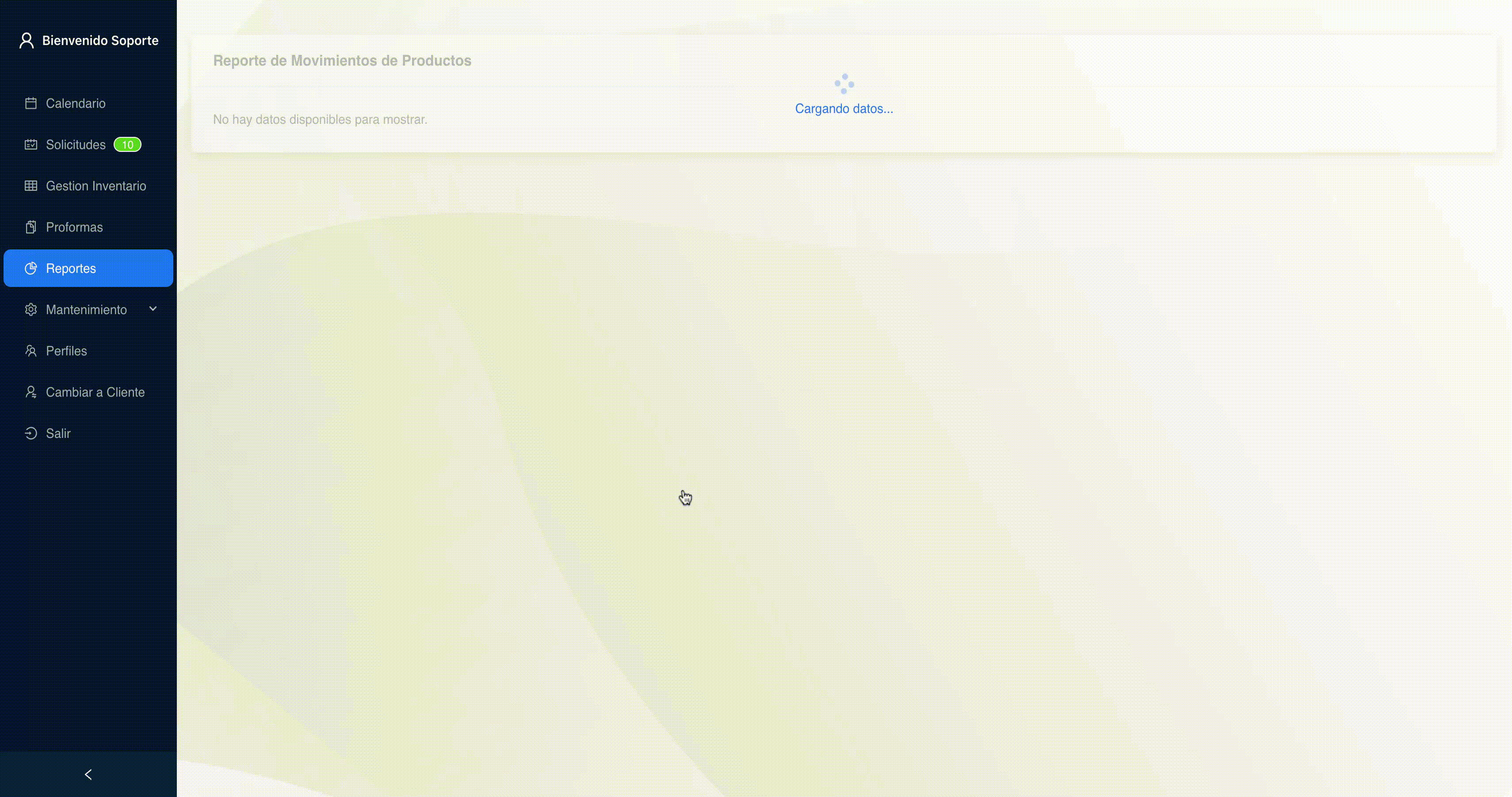 Interfaz del Sistema Administrativo